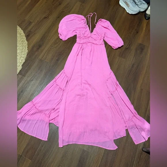 FREE PEOPLE
You're A Jewel Maxi pink rare spring boho casual resort revolve $148 - Picture 8 of 14